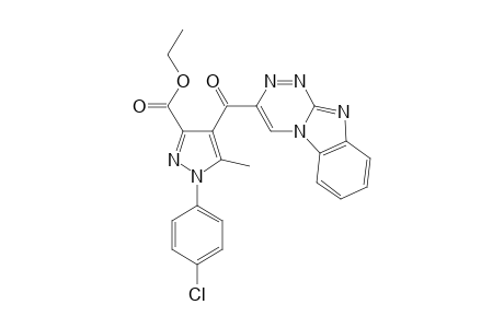 3-[1-(p-Chlorophenyl)-3-ethoxycarbonyl-5-methyl-1H-pyrazole-4-carbonyl][1,2,4]triazino[4,3-a]benzimidazole