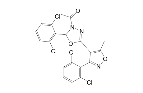 5-(2,6-dichlorophenyl)-2-[3-(2,6-dichlorophenyl)-5-methyl-4-isoxazolyl]-deltasquare-1,3,4-oxadiazolin-4-yl methyl ketone