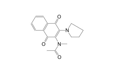 N-[1,4-dioxo-3-(1-pyrrolidinyl)-1,4-dihydro-2-naphthalenyl]-N-methylacetamide