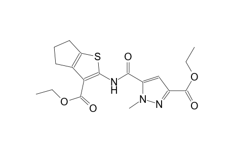 ethyl 5-({[3-(ethoxycarbonyl)-5,6-dihydro-4H-cyclopenta[b]thien-2-yl]amino}carbonyl)-1-methyl-1H-pyrazole-3-carboxylate
