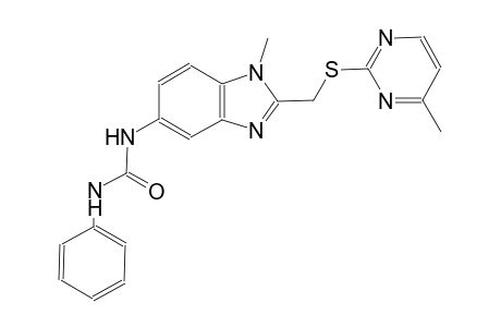 urea, N-[1-methyl-2-[[(4-methyl-2-pyrimidinyl)thio]methyl]-1H-benzimidazol-5-yl]-N'-phenyl-