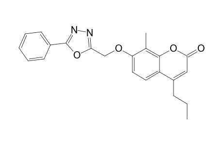 7-{[5-(Phenyl)-1,3,4-oxadiazol-2-yl]methoxy}-8-methyl-4-propyl-2H-1-benzopyran-2-one