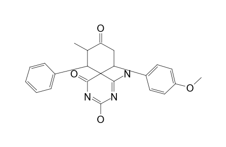 5-AMINO-3-HYDROXY-8-METHYL-7-PHENYL-11-(4-METHOXYPHENYL)-2,4-DIAZASPIRO-[5.5]-UNDECA-2,4-DIENE-1,9-DIONE