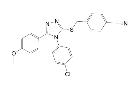 4-({[4-(4-chlorophenyl)-5-(4-methoxyphenyl)-4H-1,2,4-triazol-3-yl]sulfanyl}methyl)benzonitrile