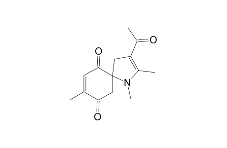 3-Acetyl-1,2,8-trimethyl-1-aza-spiro[4,5]-deca-2,7-dien-6,9-dione