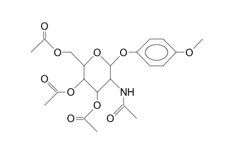 P-Methoxy-phenyl 3,4,6-tri-O-acetyl-2-acetamido-2-deoxy-B-D-glucopyranoside