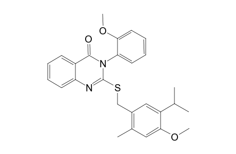 4(3H)-Quinazolinone, 2-[[[4-methoxy-2-methyl-5-(1-methylethyl)phenyl]methyl]thio]-3-(2-methoxyphenyl)-