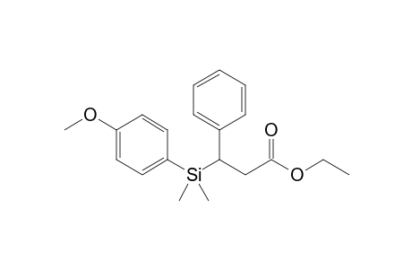 (3RS)-Ethyl 3-dimethyl(4-methoxyphenyl)silyl-3-phenylpropionate