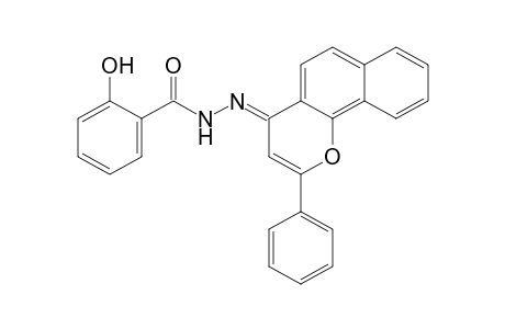 Benzoic acid, 2-hydroxy-, 2-[2-phenyl-4H-naphtho[1,2-b]pyran-4-ylidene]hydrazide