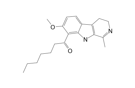 12-HEPTANOYL-11-METHOXY-3-METHYL-5,6-DIHYDRO-BETA-CARBOLINE