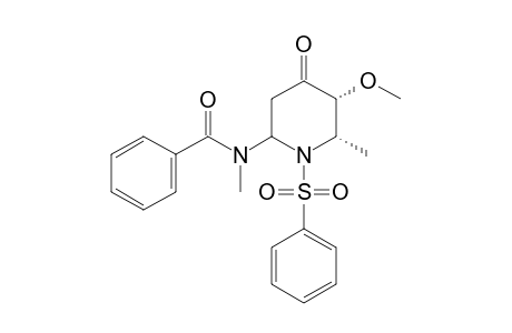 N-[(3S,5R,6S)-5-Methoxy-6-methyl-4-oxo-1-(phenylsulfonyl)piperidinyl]-N-methylbenzamide