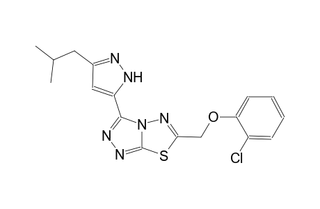 [1,2,4]triazolo[3,4-b][1,3,4]thiadiazole, 6-[(2-chlorophenoxy)methyl]-3-[3-(2-methylpropyl)-1H-pyrazol-5-yl]-
