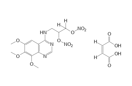 3-[(6,7,8-trimethoxy-4-quinazolinyl)amino]-1,2-propanediol, dinitrate (ester), maleate(1:1)