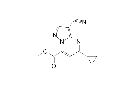 pyrazolo[1,5-a]pyrimidine-7-carboxylic acid, 3-cyano-5-cyclopropyl-, methyl ester