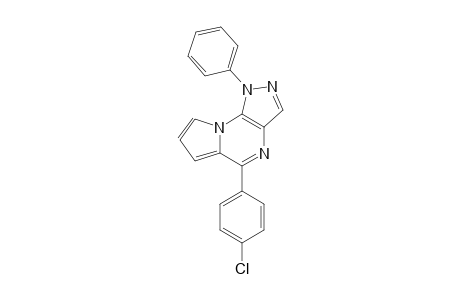 1-Phenyl-5-(p-chlorophenyl)-1H-pyrazolo[4,3-e]pyrrolo[1,2-a]pyrazine