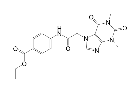 benzoic acid, 4-[[(1,2,3,6-tetrahydro-1,3-dimethyl-2,6-dioxo-7H-purin-7-yl)acetyl]amino]-, ethyl ester