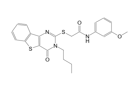 2-[(3-butyl-4-oxo-3,4-dihydro[1]benzothieno[3,2-d]pyrimidin-2-yl)sulfanyl]-N-(3-methoxyphenyl)acetamide