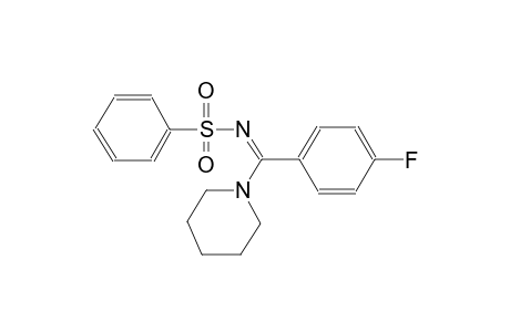 benzenesulfonamide, N-[(Z)-(4-fluorophenyl)-1-piperidinylmethylidene]-