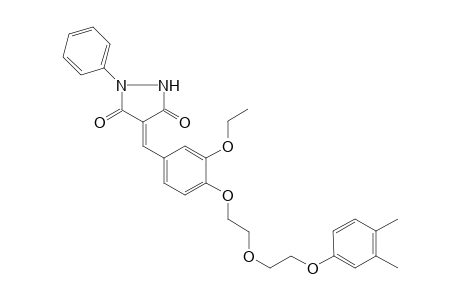 (4E)-4-[4-[2-[2-(3,4-dimethylphenoxy)ethoxy]ethoxy]-3-ethoxy-benzylidene]-1-phenyl-pyrazolidine-3,5-quinone