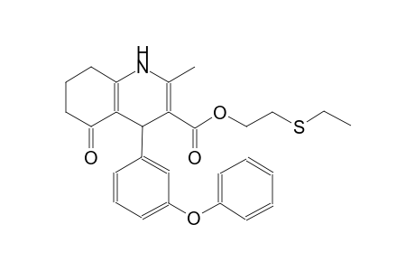 3-quinolinecarboxylic acid, 1,4,5,6,7,8-hexahydro-2-methyl-5-oxo-4-(3-phenoxyphenyl)-, 2-(ethylthio)ethyl ester