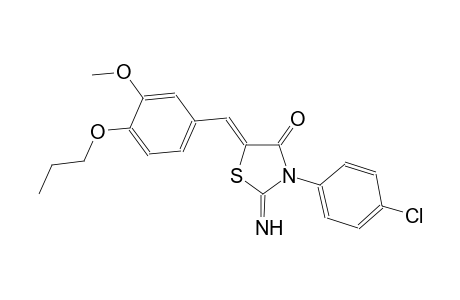 (5Z)-2-azanylidene-3-(4-chlorophenyl)-5-[(3-methoxy-4-propoxy-phenyl)methylidene]-1,3-thiazolidin-4-one
