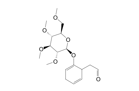1.beta.-(per-O-Methyl-.beta.,D-glucopyranosyloxy)-6-(2-oxoethyl)-1,4-cyclohexadiene