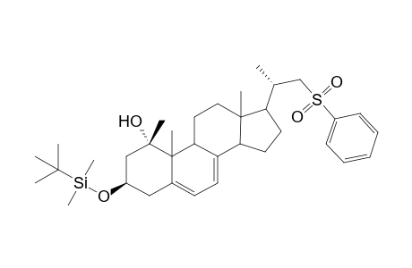 3.beta.-[(tert-Butyldimethylsilyl)oxy]-1.beta.-methyl-22-(phenylsulfonyl)-23,24-dinor-5,7-choladien-1.alpha.-ol