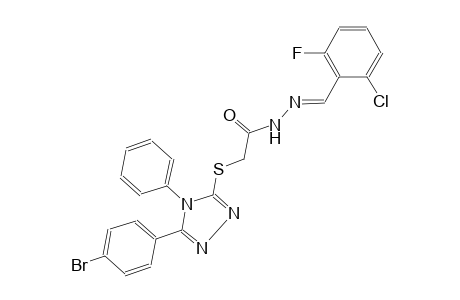 acetic acid, [[5-(4-bromophenyl)-4-phenyl-4H-1,2,4-triazol-3-yl]thio]-, 2-[(E)-(2-chloro-6-fluorophenyl)methylidene]hydrazide