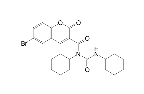6-Bromanyl-N-cyclohexyl-N-(cyclohexylcarbamoyl)-2-oxidanylidene-chromene-3-carboxamide