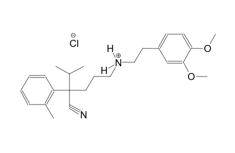 4-cyano-N-[2-(3,4-dimethoxyphenyl)ethyl]-5-methyl-4-(2-methylphenyl)-1-hexanaminium chloride