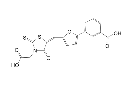 3-thiazolidineacetic acid, 5-[[5-(3-carboxyphenyl)-2-furanyl]methylene]-4-oxo-2-thioxo-, (5E)-