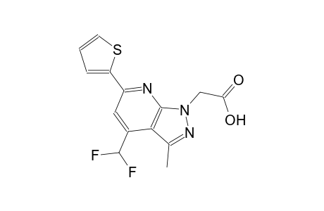 1H-pyrazolo[3,4-b]pyridine-1-acetic acid, 4-(difluoromethyl)-3-methyl-6-(2-thienyl)-