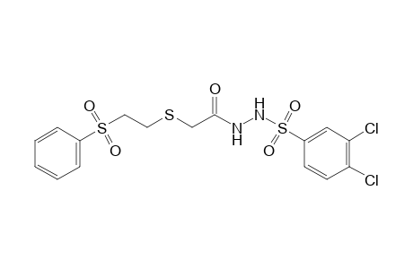 1-[(3,4-dichlorophenyl)sulfonyl]-2-{{[2-(phenylsulfonyl)ethyl]thio}acetyl}hydrazine