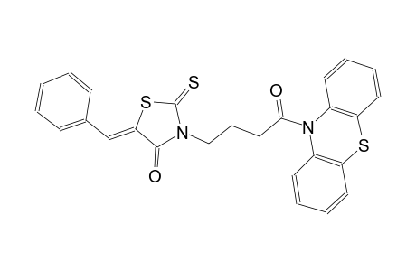 (5Z)-5-benzylidene-3-[4-oxo-4-(10H-phenothiazin-10-yl)butyl]-2-thioxo-1,3-thiazolidin-4-one