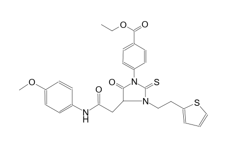 benzoic acid, 4-[4-[2-[(4-methoxyphenyl)amino]-2-oxoethyl]-5-oxo-3-[2-(2-thienyl)ethyl]-2-thioxo-1-imidazolidinyl]-, ethyl ester