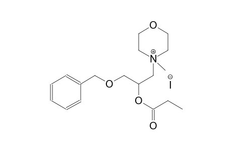 4-[3-(benzyloxy)-2-(propionyloxy)propyl]-4-methylmorpholin-4-ium iodide