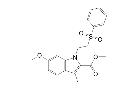 Methyl 6-methoxy-3-methyl-1-(2-phenylsulfonylethyl)indole-2-carboxylate