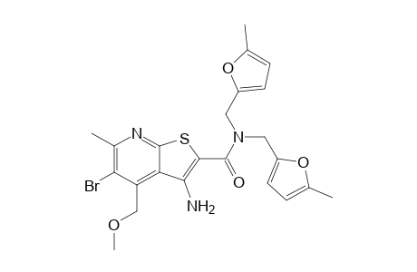 N2,N2-Di(5-methyl-2-furylmethyl)-3-amino-5-bromo-4-methoxymethyl-6-methylthieno[2,3-b]pyridine-2-carboxamide