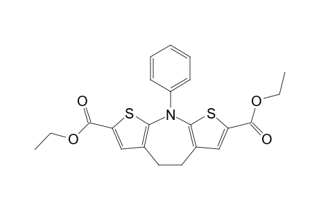 4H-Dithieno[2,3-b:3',2'-f]azepine-2,7-dicarboxylic acid, 5,9-dihydro-9-phenyl-, diethyl ester