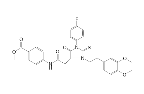 benzoic acid, 4-[[[3-[2-(3,4-dimethoxyphenyl)ethyl]-1-(4-fluorophenyl)-5-oxo-2-thioxo-4-imidazolidinyl]acetyl]amino]-, methyl ester