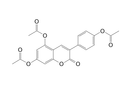 2H-1-Benzopyran-2-one, 5,7-bis(acetyloxy)-3-[4-(acetyloxy)phenyl]-