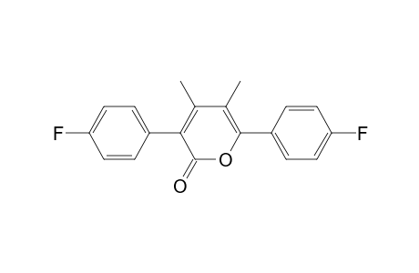 2H-Pyran-2-one, 3,6-bis(4-fluorophenyl)-4,5-dimethyl-