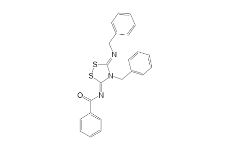 3-BENZOYLIMINO-4-BENZYL-5-BENZYLIMINO-1,2,4-DITHIAZOLIDINE