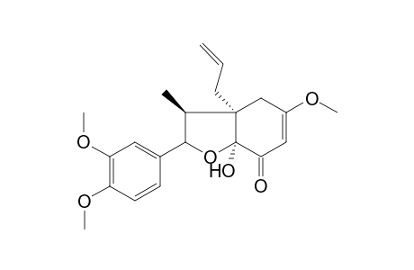 3,4,5'-Trimethoxy-2'-hydroxy-3'-oxo-.delta(1,3,5,4',8').-8.1',7.o.2-neolignan