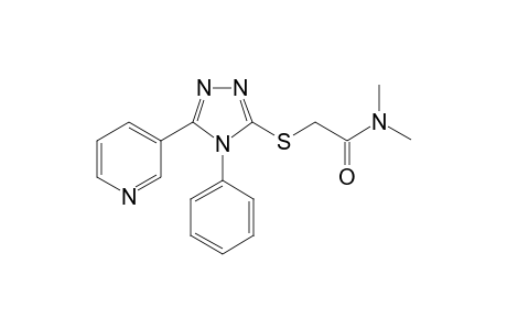 N,N-dimethyl-2-[(4-phenyl-5-pyridin-3-yl-1,2,4-triazol-3-yl)sulfanyl]acetamide
