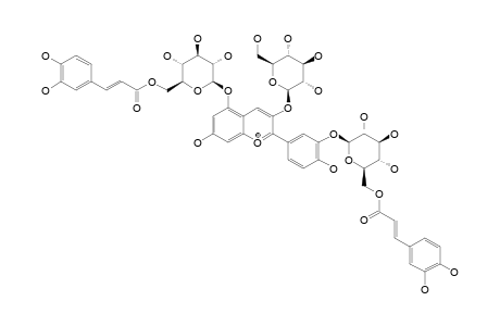 GENTIOCYANIN-B;CYANIDIN-3-O-BETA-D-GLUCOPYRANOSIDE-5,3'-BIS-O-(6-O-CAFFEOYL-BETA-D-GLUCOPYRANOSIDE)