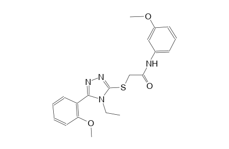 2-{[4-ethyl-5-(2-methoxyphenyl)-4H-1,2,4-triazol-3-yl]sulfanyl}-N-(3-methoxyphenyl)acetamide