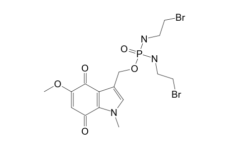 3-(5-METHOXY-1-METHYL-4,7-INDOLEQUINONYL)-METHYL-N,N-BIS-(2-BROMOETHYL)-PHOSPHORODIAMIDATE