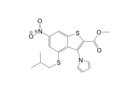 benzo[b]thiophene-2-carboxylic acid, 4-[(2-methylpropyl)thio]-6-nitro-3-(1H-pyrrol-1-yl)-, methyl ester