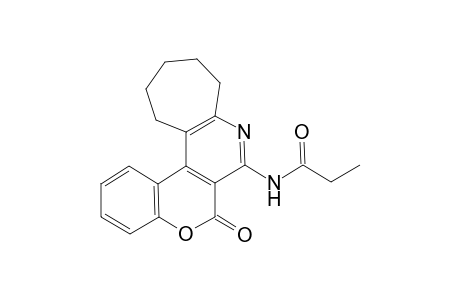N-(6-oxo-6,9,10,11,12,13-hexahydrochromeno[4,3-d]cyclohepta[b]pyridin-7-yl)propanamide